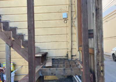 During picture working on ADA compliant outdoor staircases San Francisco multi-unit property