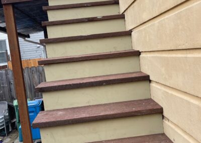 Before picture of working on ADA compliant outdoor staircases San Francisco multi-unit property